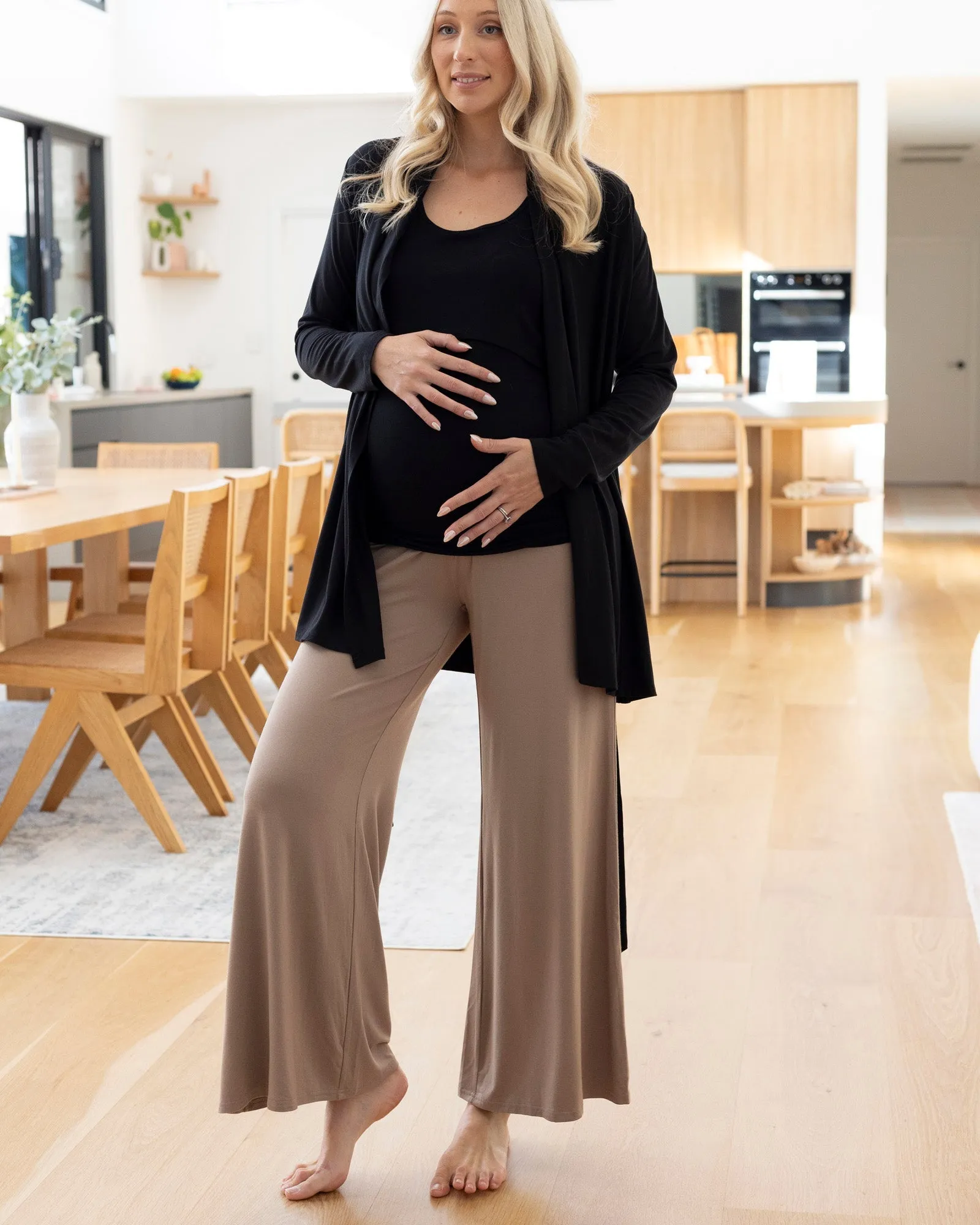 Abbie Maternity Black Nursing Tank Top