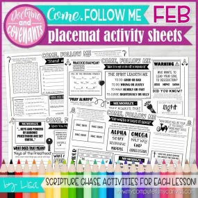 CFM D&C Placemat Activity Sheets {FEB 2021} PRINTABLE