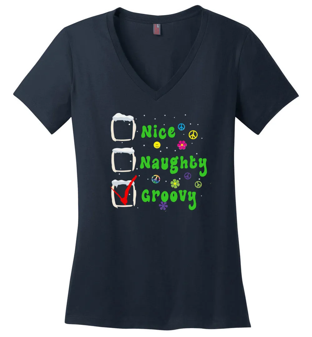 Funny Groovy Holiday V-necks