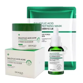 Kit/Combo x 3 cido Salicílico Anti-Acné | Tratamiento Facial Para El Acné - BIOAQUA