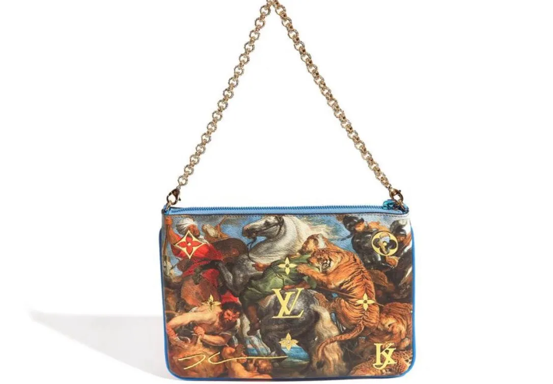 Louis Vuitton x Jeff Koons Rubens "Masters" Clutch with Chain 66854