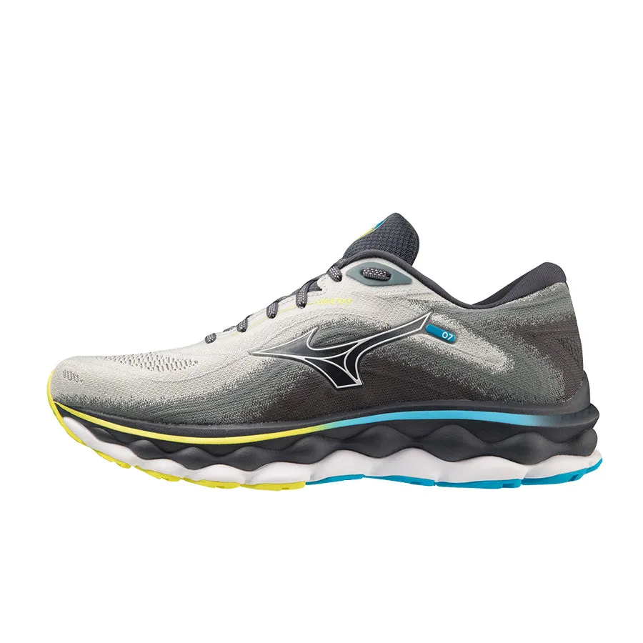 Mizuno Wave SKY 7 Gris Azul Amarillo