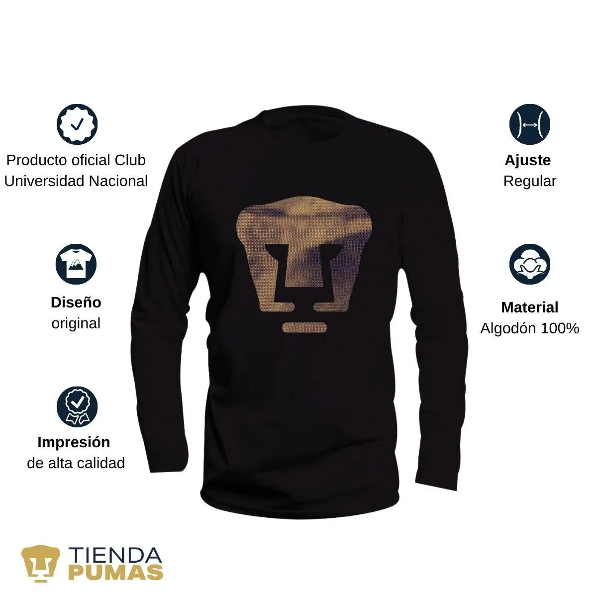 Playera Pumas UNAM Hombre Logo OD77352