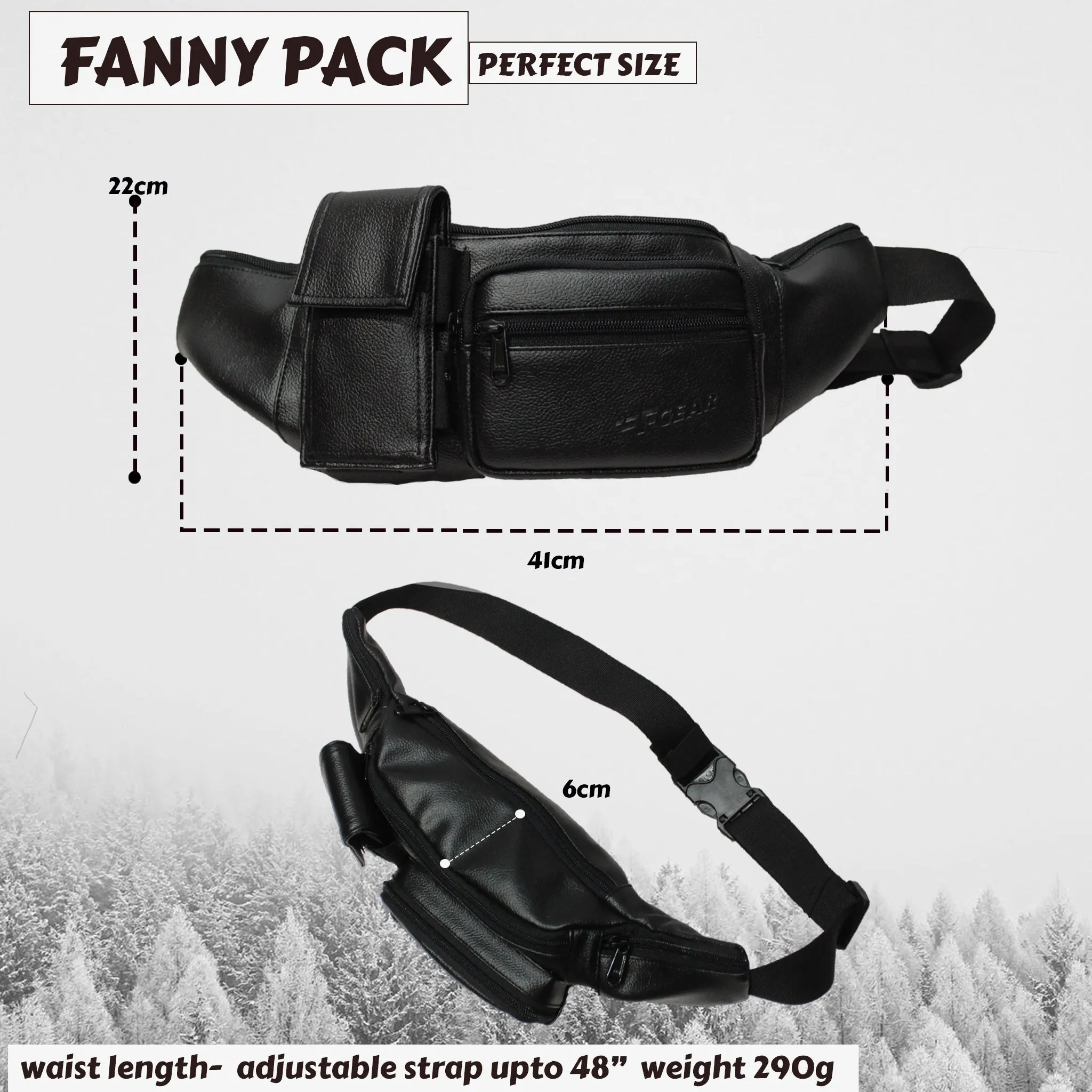 Potent Black Waist Bag