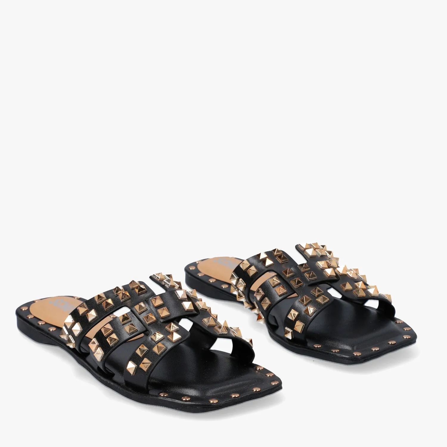 Sandalias Icon rockstud negras