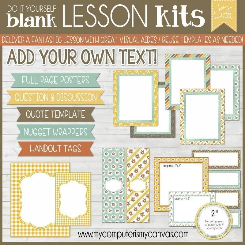 Sunday Lesson Kit BUNDLE D (Kits 10, 11 & 12} PRINTABLE