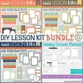 Sunday Lesson Kit BUNDLE D (Kits 10, 11 & 12} PRINTABLE