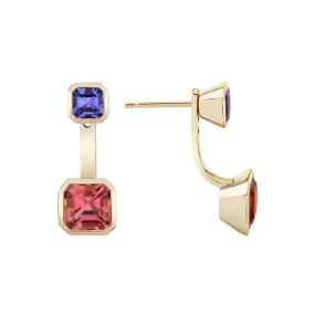 Toi et Moi Dahlia Gemstone Earring Set